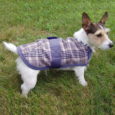 Plaid/Fleece Lined Dog Coat